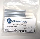 Mounted Point Aluminium Oxide Abrasive - ATA W178-AW6-75MM - White - 10 pack