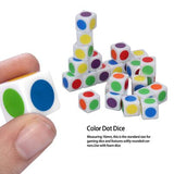 Color Dice Toy 10Pcs 16mm Colorful Dot Dice  Kids Six Sided Dice Trivial Pursuit