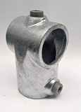 REDUCING SHORT TEE RAIL CLAMP - 42.4 X 48.3MM - 608002DE