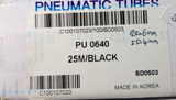 Black Polyurethane Pneumatic Tubing - CDC CDPU0640BLK  -  OD 6mm ID 4mm - 25m