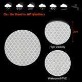 Reflective Stickers Round Reflective Sticker Silver ( Pack of 50 )