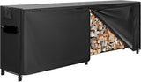 Heavy Duty Firewood Rack with Cover Combo Set Indoor Outdoor