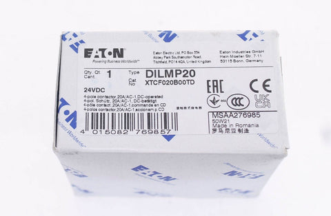 Eaton xStart DILMP20 Contactor, 230 V ac Coil, 4 Pole, 20 A, 5.5 kW, 4NO