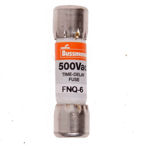 Bussmann FNQ-6 (FNQ6, BP/FNQ-6) 6 Amp (6A) 500V Midget Time-Delay Class CC Fuse